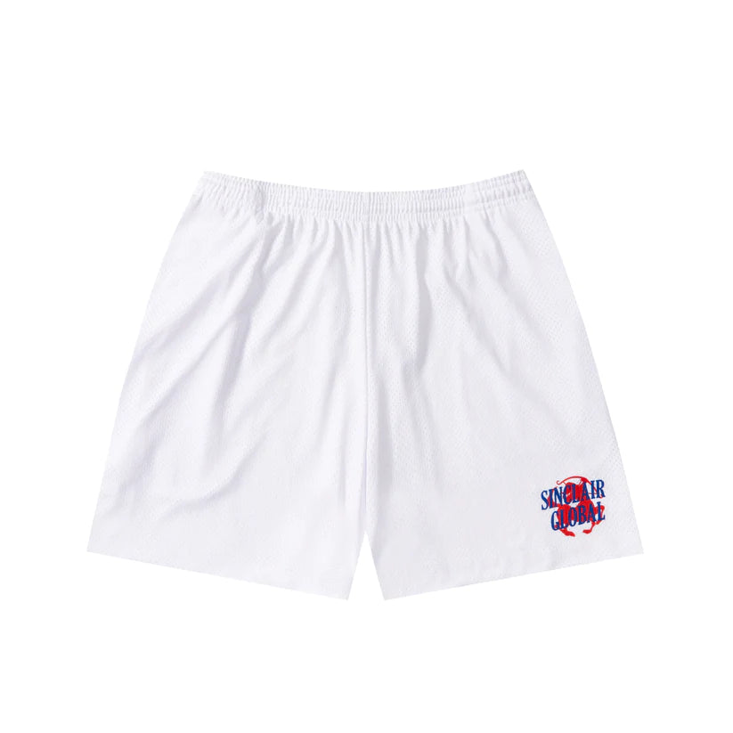 White Run It Up Mesh Shorts M