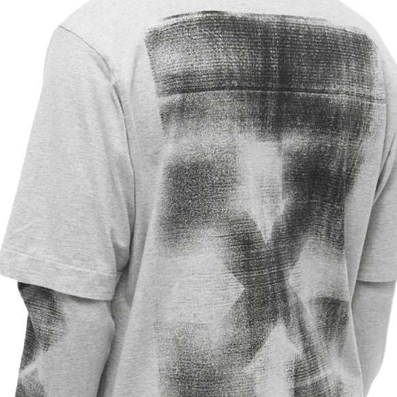 Off-White Men's Jumbo Arrow Double Sleeve T-Shirt in Grey