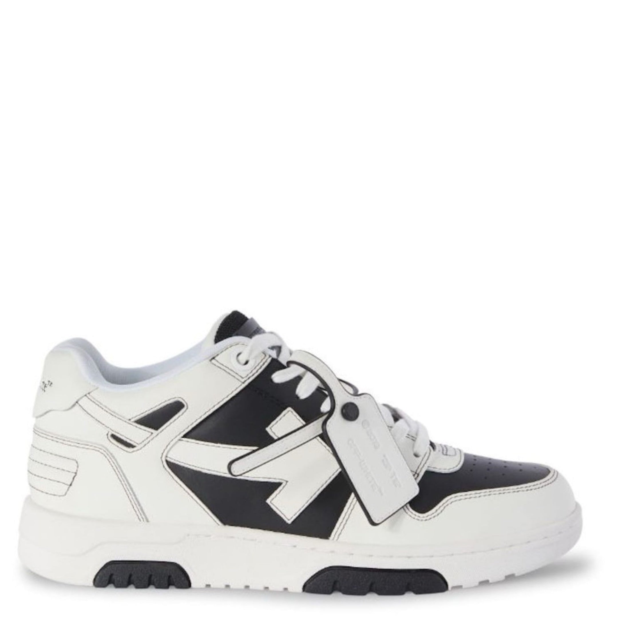 OFF-WHITE Out Of Office OOO Low Tops Black White