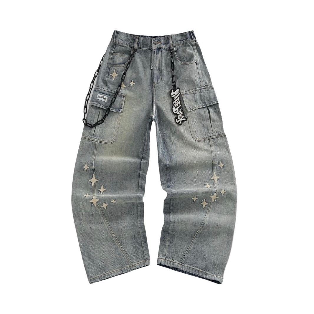 HYDEPARK SK8 OR DIE WIDE LEG DENIM