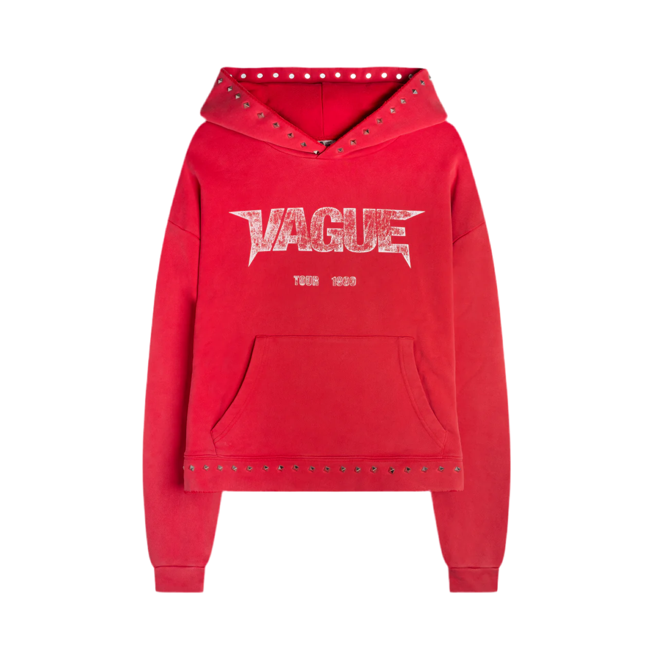 Vague Studios Tour Studded Hoodie RED