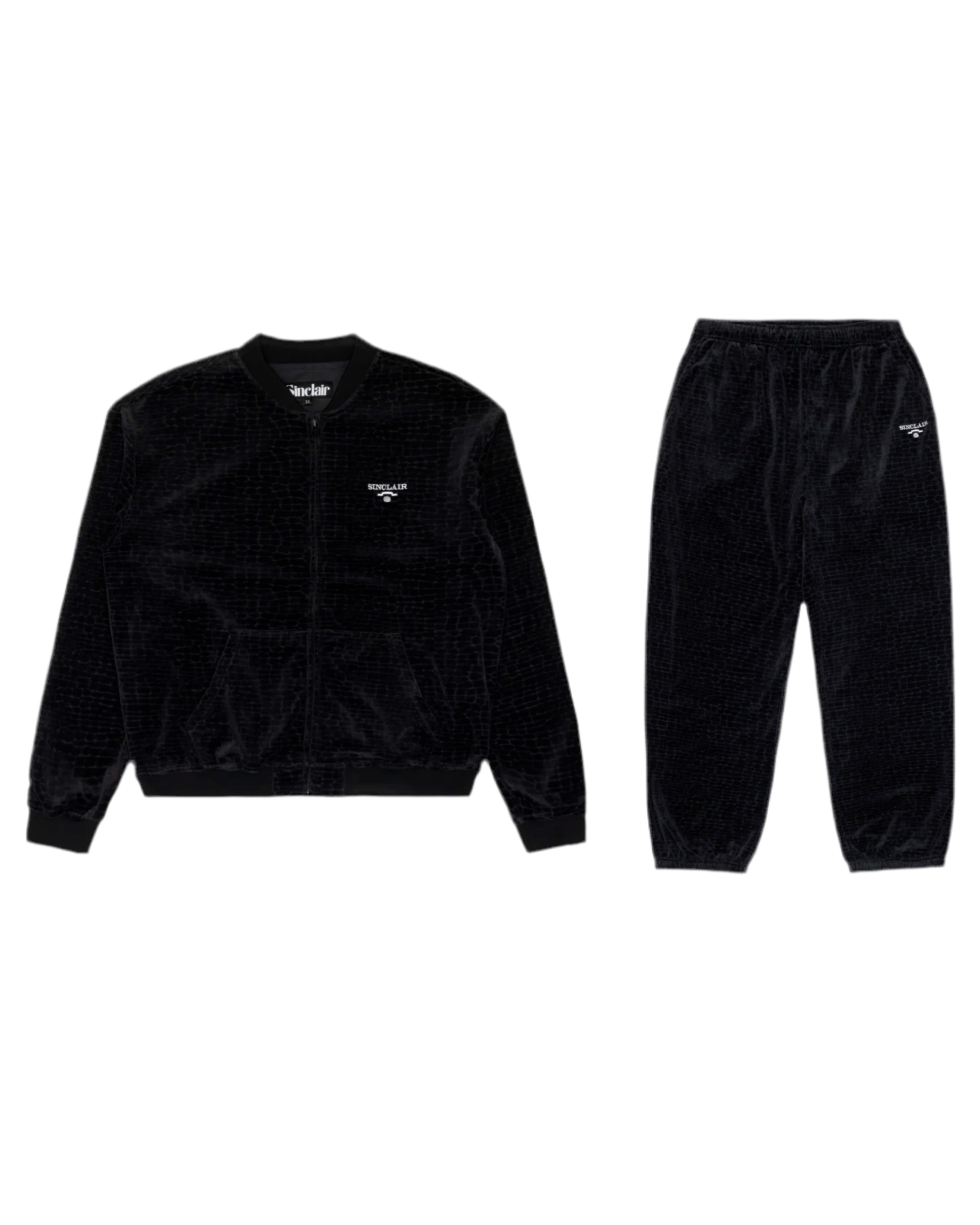 SINCLAIR Croc Velour Set - Black