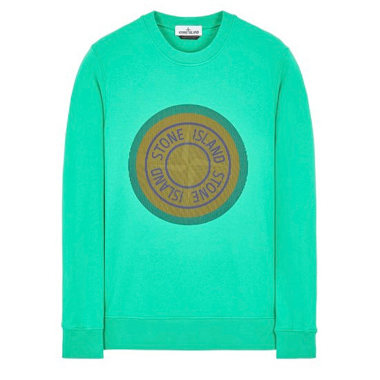 STONE ISLAND 63086 BRUSHED COTTON FLEECE_'LENTICULAR ONE' PRINT