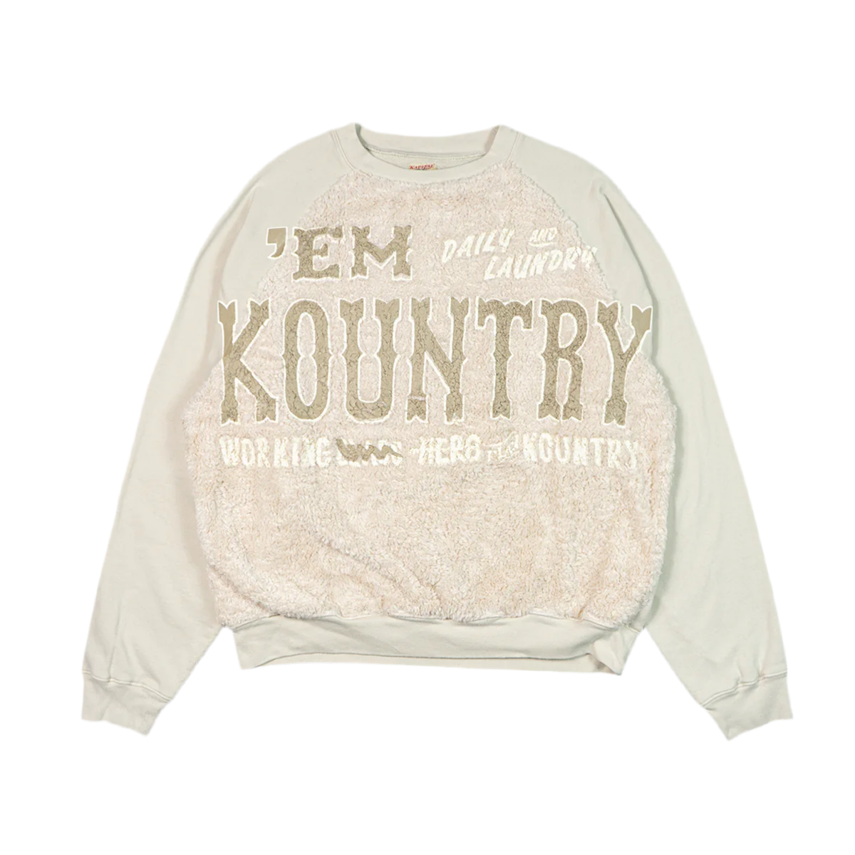 KAPITAL (‘EM KOUNTRY) Fur Grizzly Sweatshirt - Natural