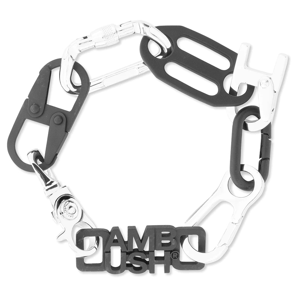 AMBUSH NEW MULTI CARABINER BRACELET - SILVER/BLACK