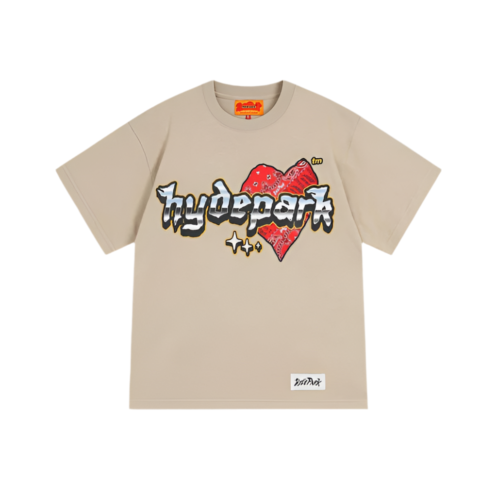 HYDEPARK SLAB HEART TEE CREAM