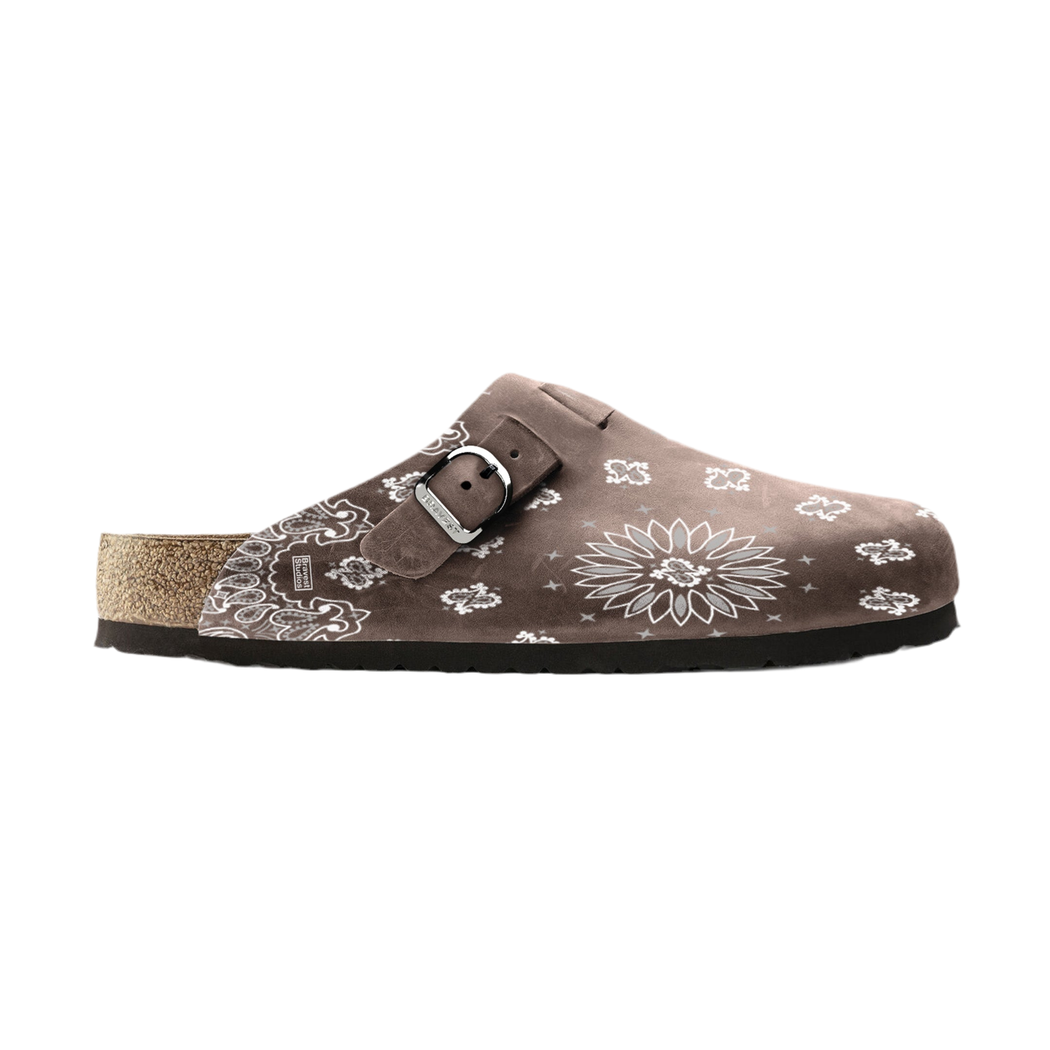 BRAVEST STUDIOS Brown Paisley Mules