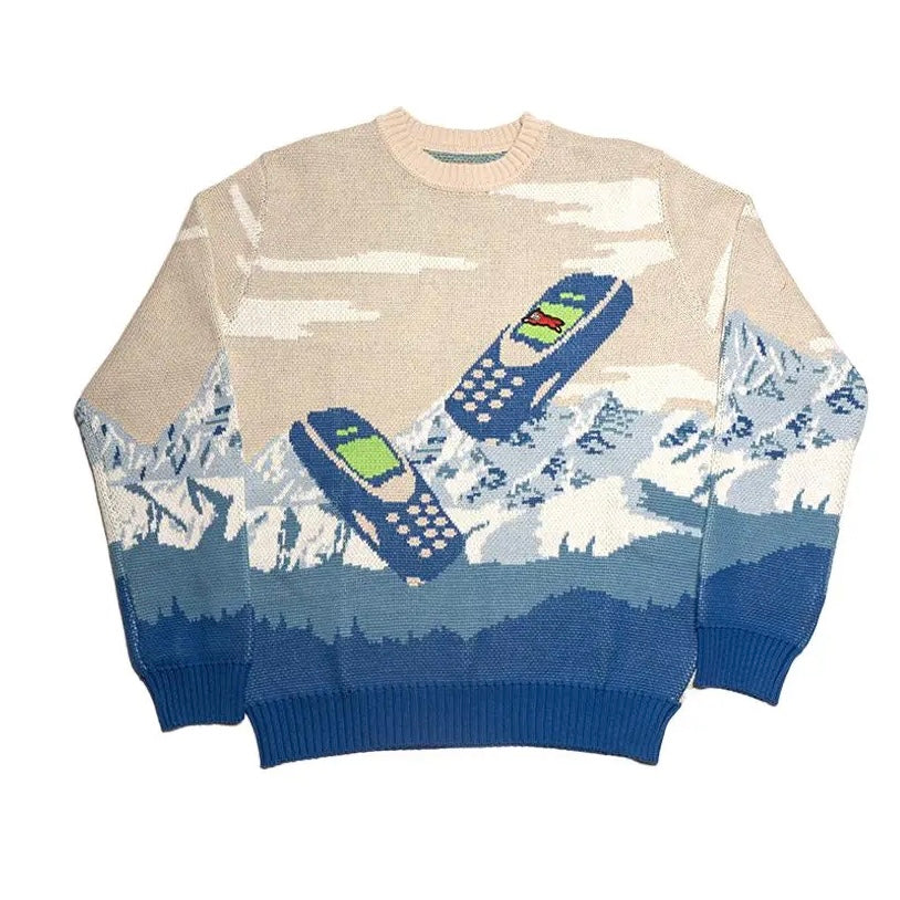 ICE CREAM BBC CELL SERVICE SWEATER ANTIQUE WHITE