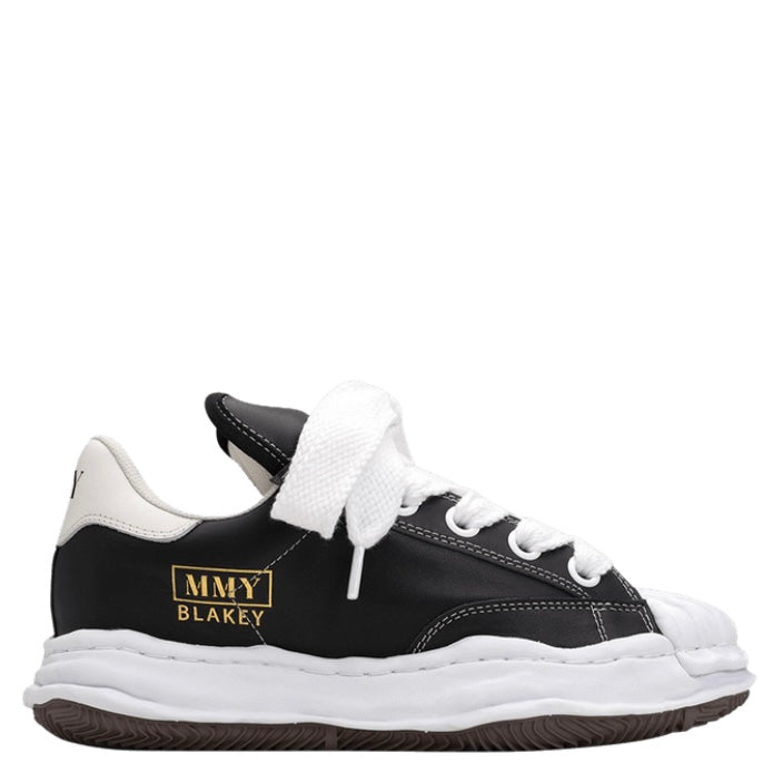Maison MIHARA YASUHIRO BLAKEY Puffer OG SOLE leather sneakers BLACK/WHITE/WHITE LACES