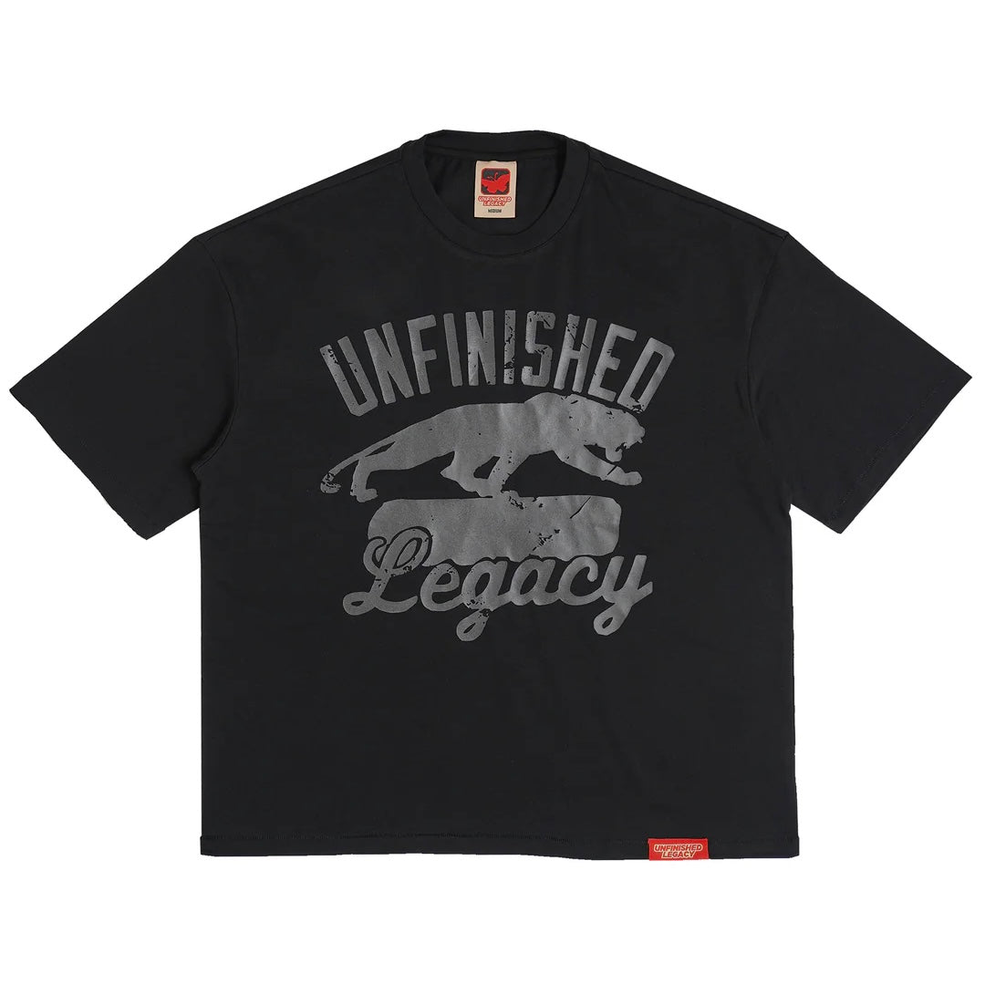 UNFINISHED LEGACY PANTHER BLACK TEE SHIRT (REFLECTIVE)