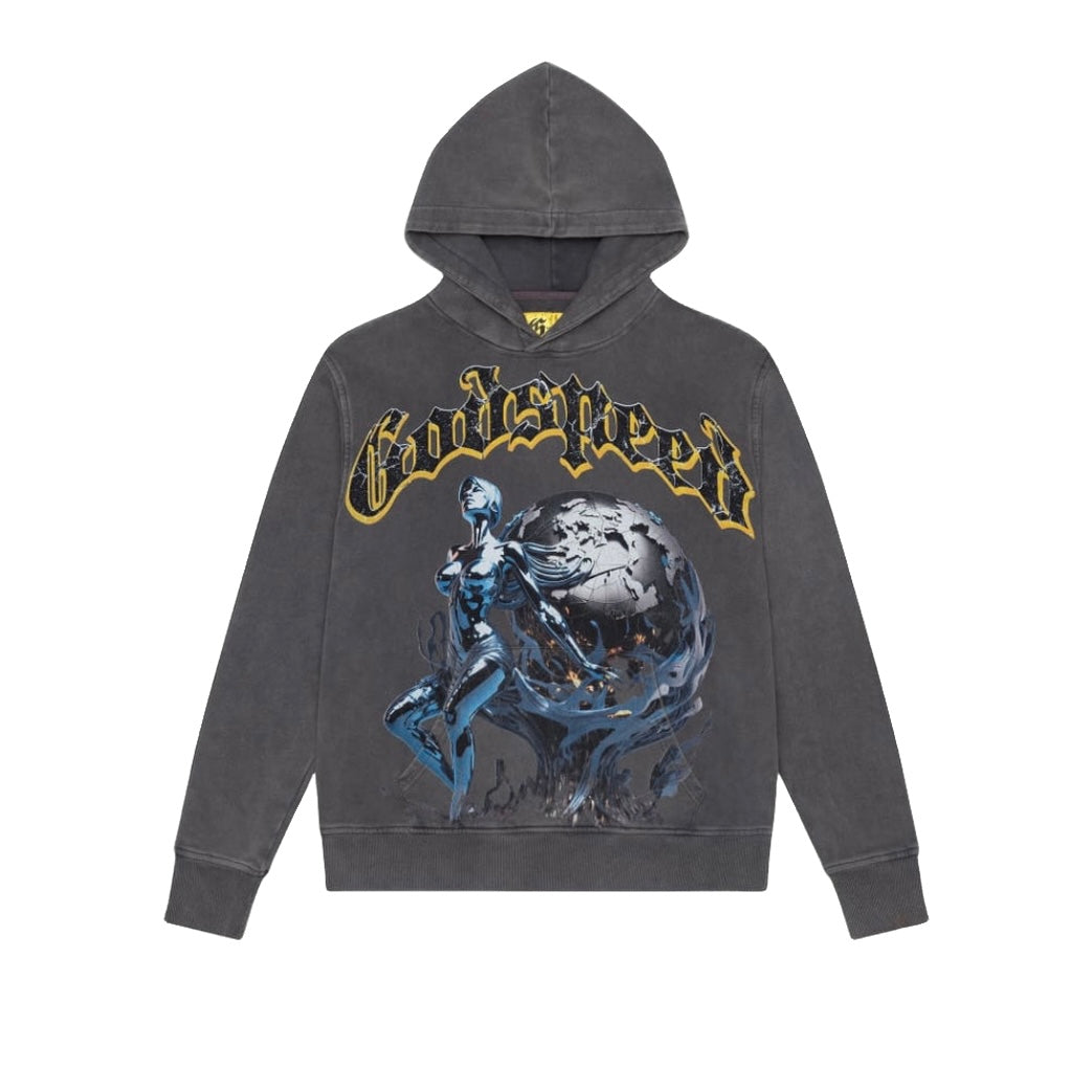 GODSPEED CHROME SEDUCTION HOODIE GREY WASH