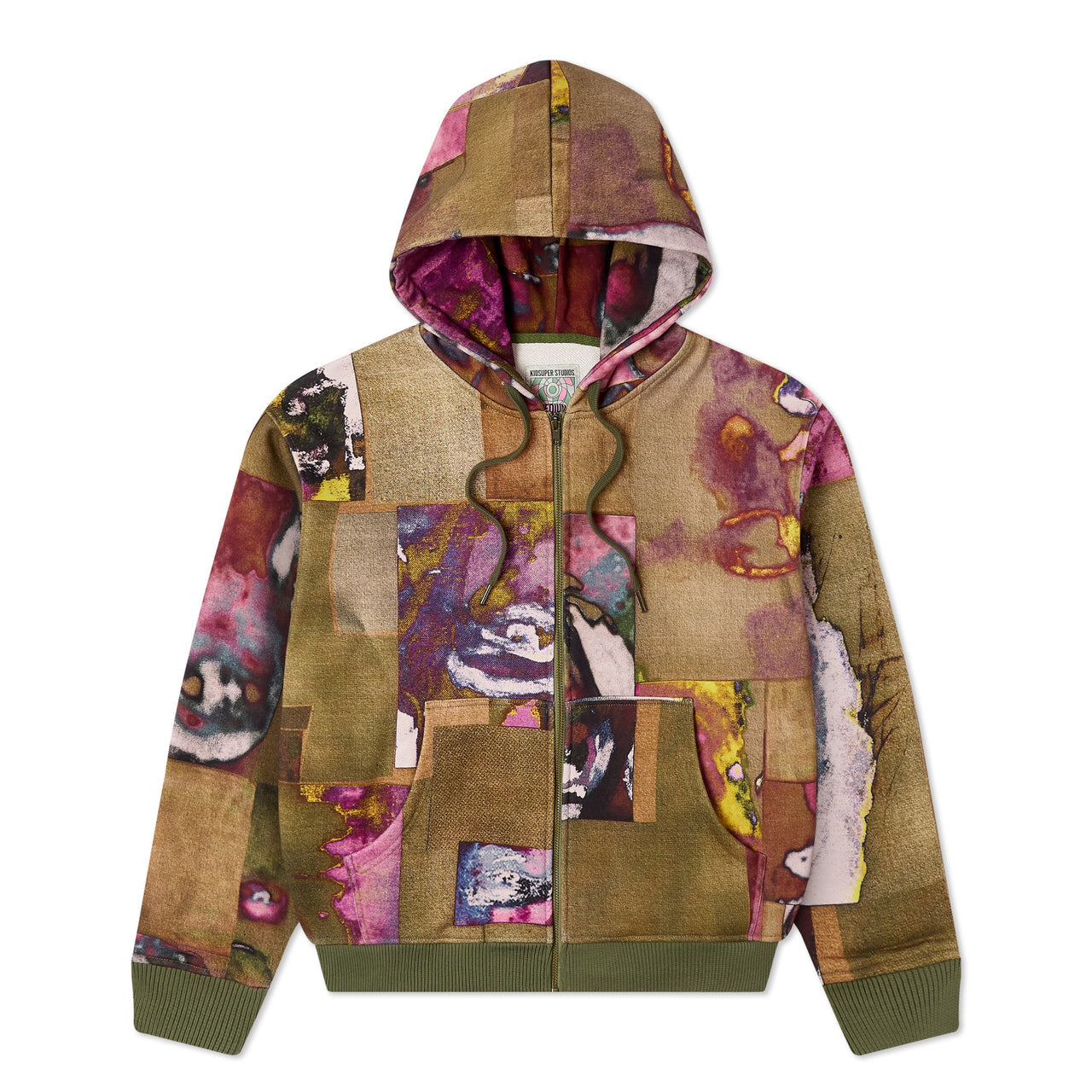 KID SUPER FACES COLLAGE HEAVYWEIGHT ZIP UP HOODIE