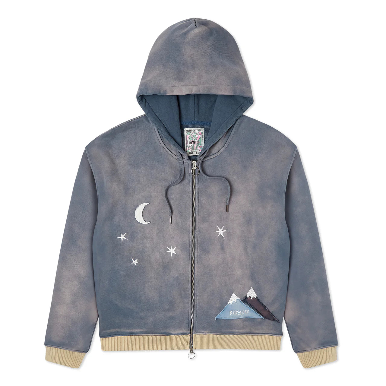 KID SUPER MOON HEAVYWEIGHT ZIP UP HOODIE