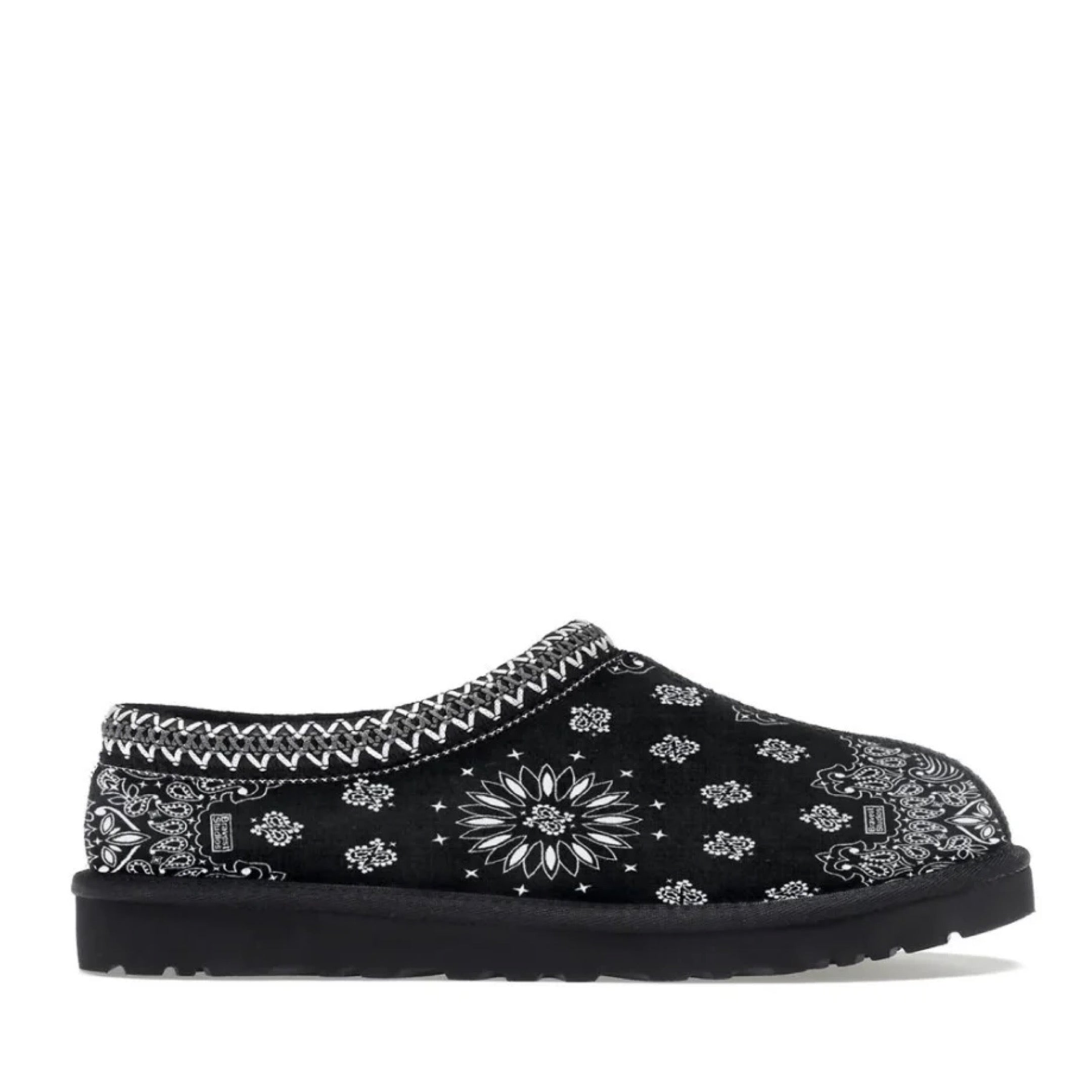 BRAVEST STUDIOS BLACK PAISLEY SLIPPERS