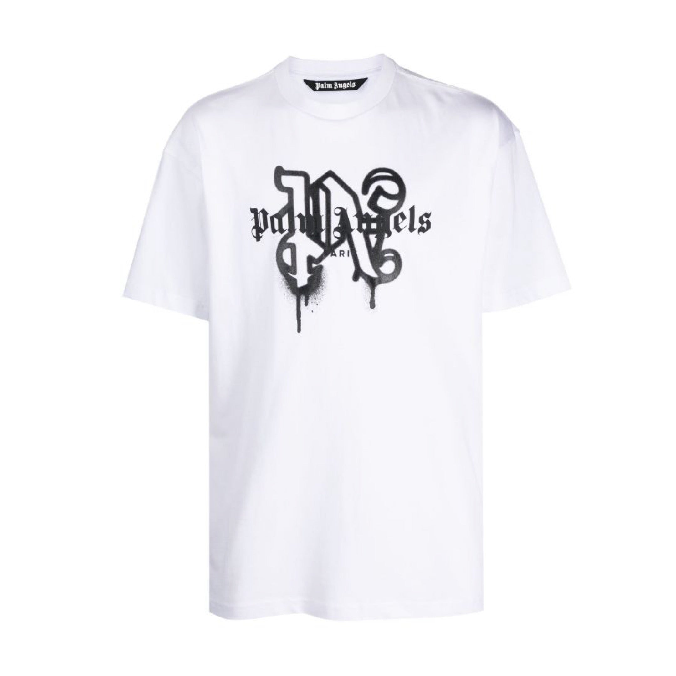 Palm Angels Paris Monogram Print Tee White