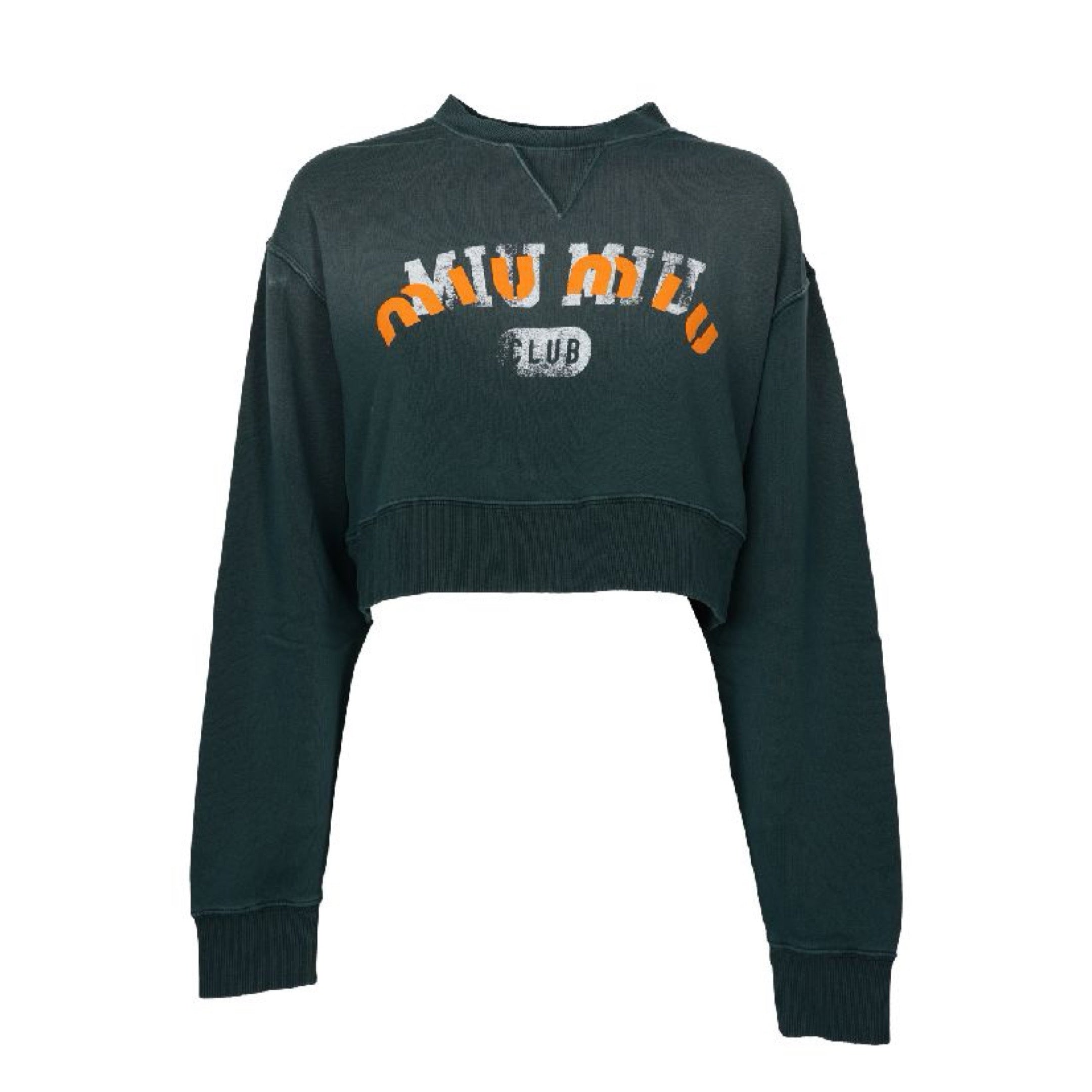 Miu Miu Women's Garment Dyed Cotton Crop-Top