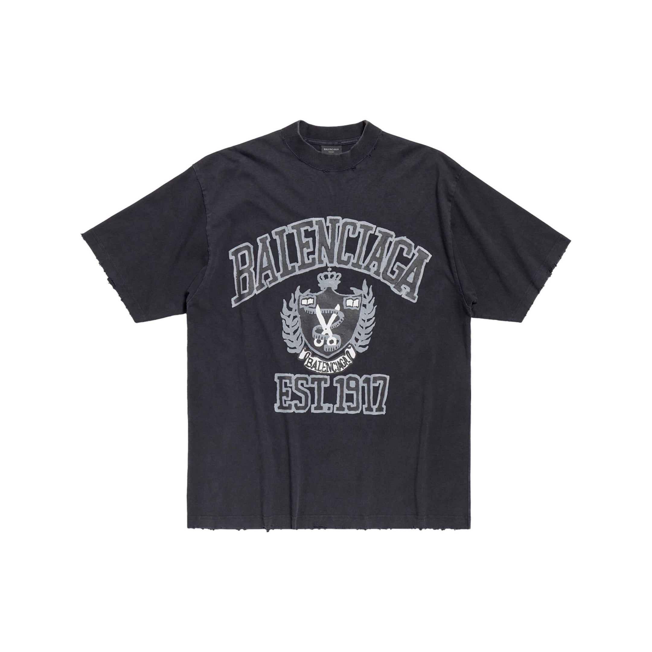 BALENCIAGA DIY COLLEGE VINTAGE JERSEY BLACK