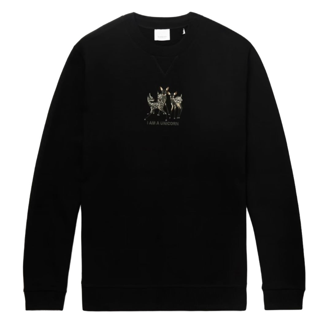 BURBERRY EMBROIDERED COTTON-JERSEY SWEATSHIRT