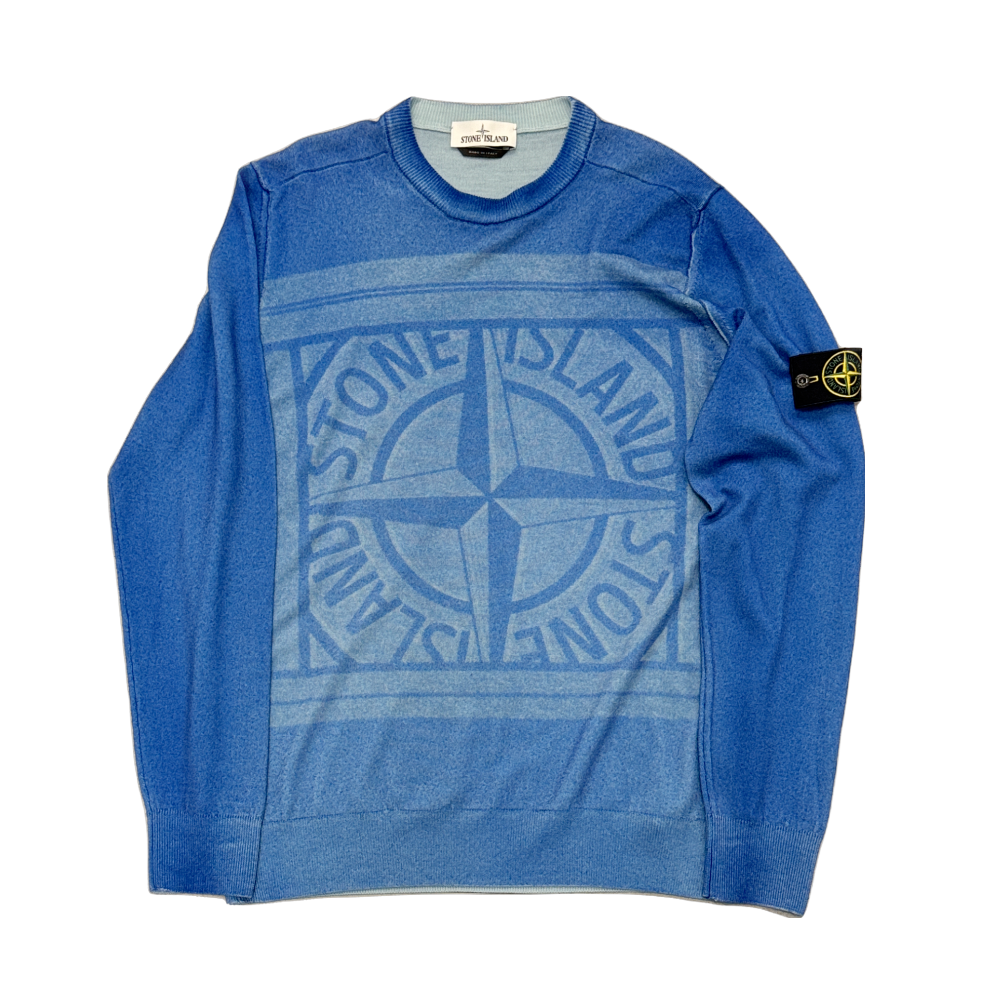 STONE ISLAND 570A8 PURE WOOL_FAST DYE + HAND MADE AIRBRUSH + LASER PRINT: REVERSIBLE