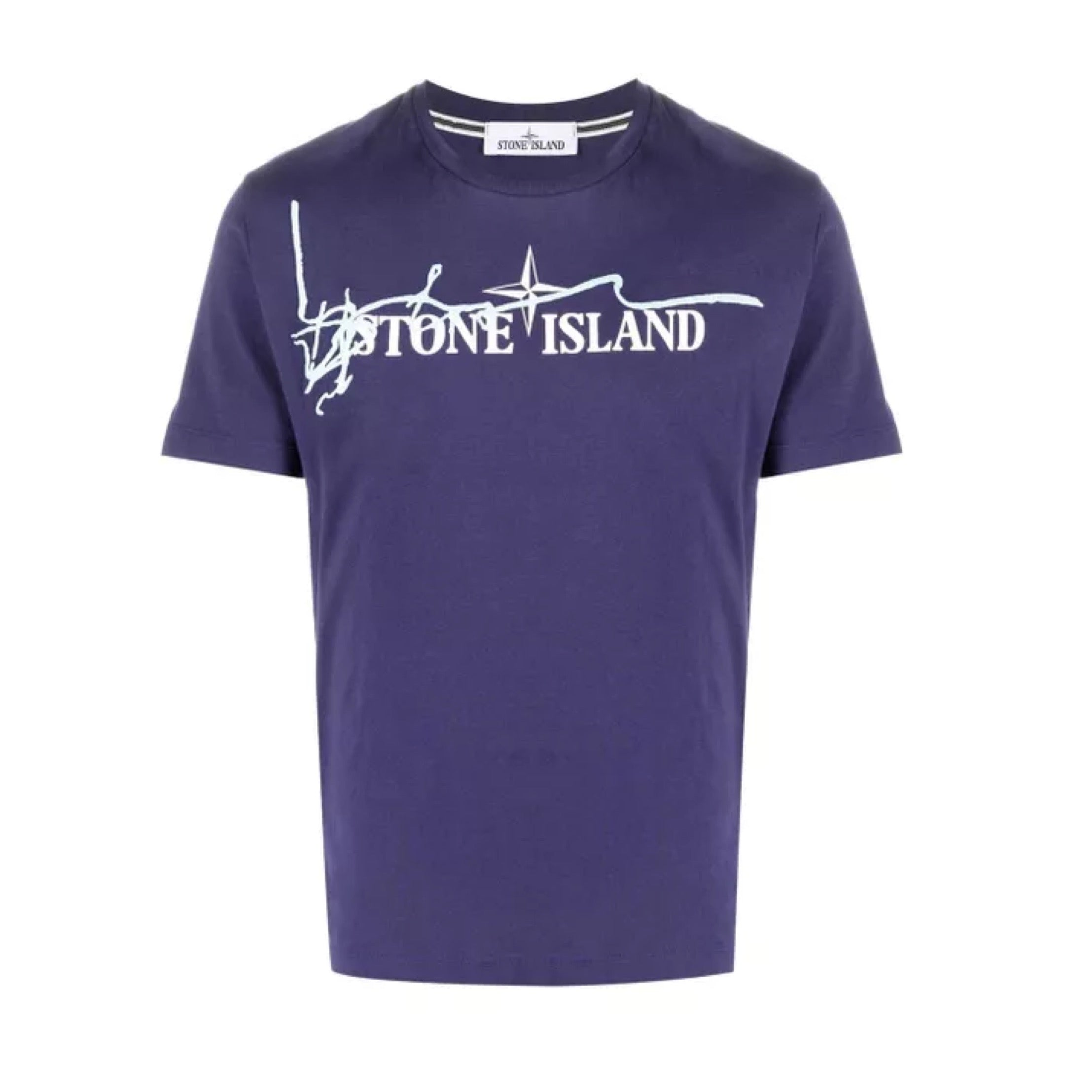 STONE ISLAND PURPLE TEE INK TWO