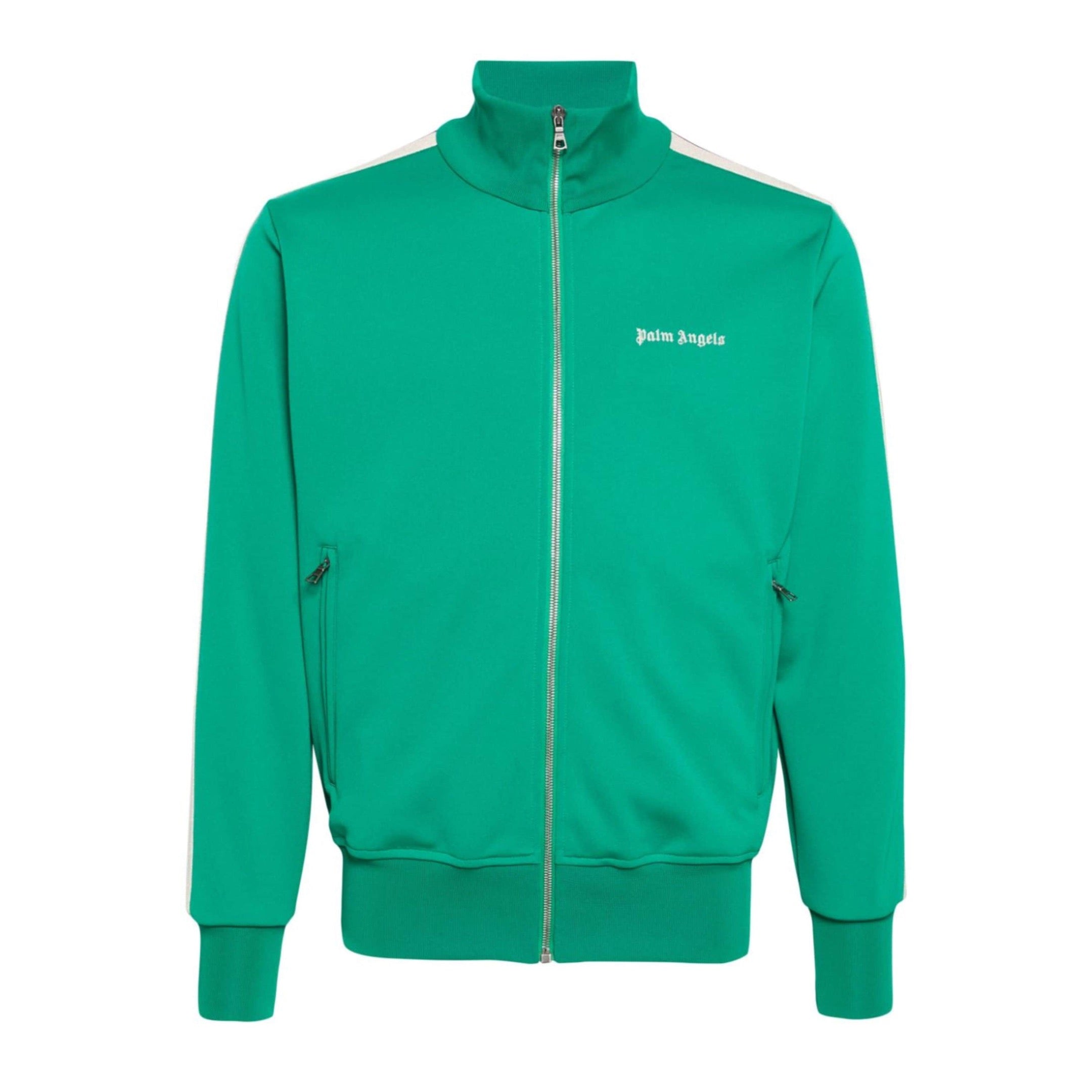 PALM ANGELS CLASSIC LOGO TRACK JACKET GREEN