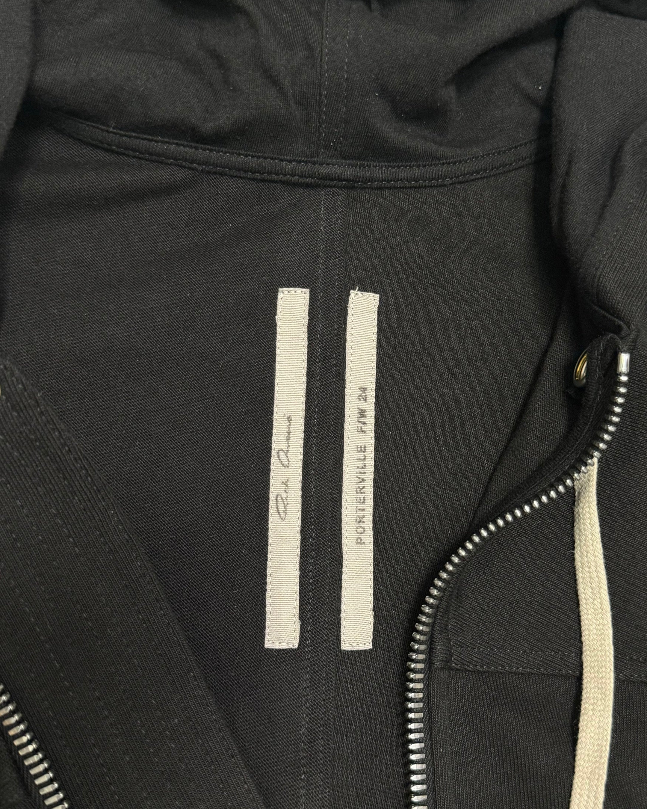 RICK OWENS Black Knit Hoodie