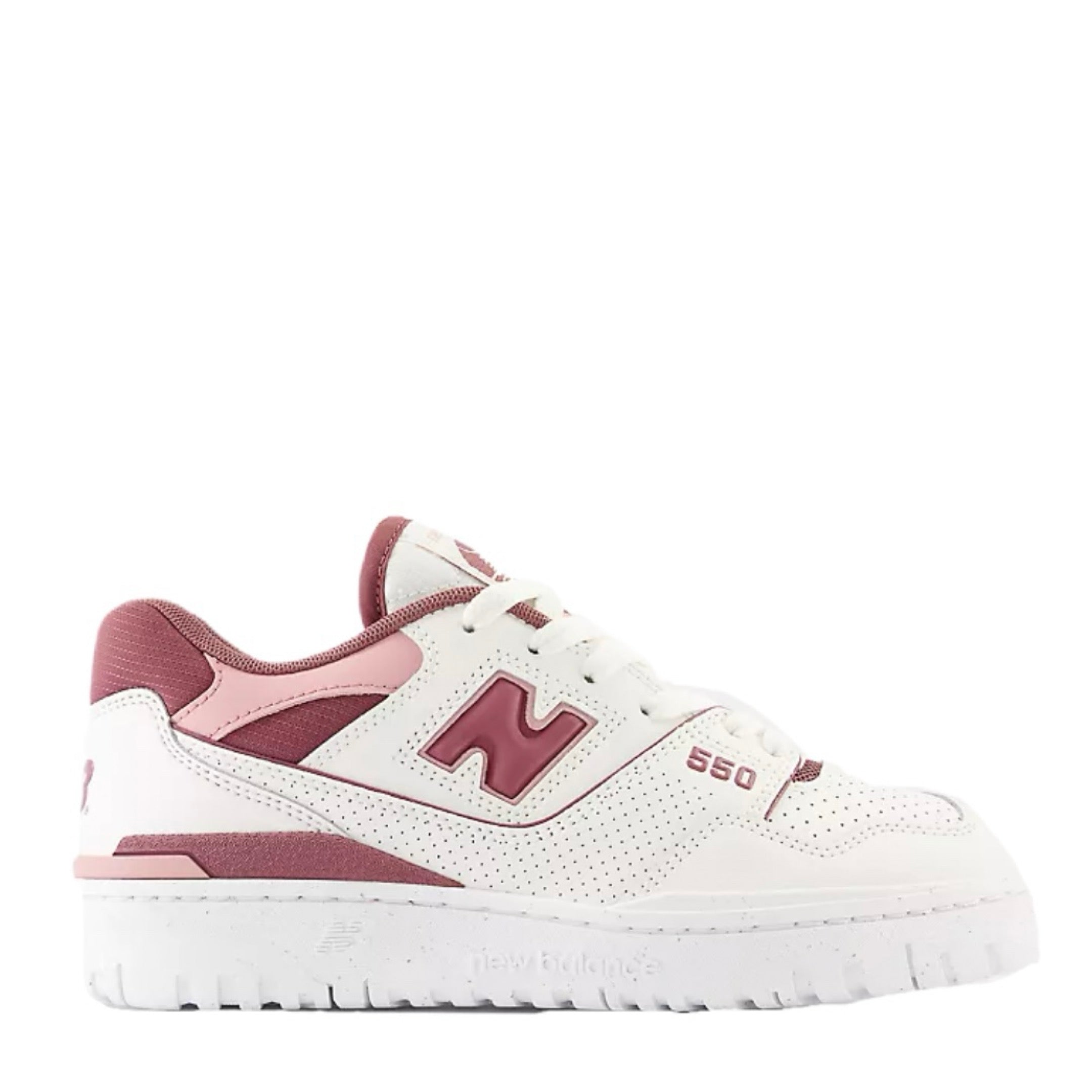 New Balance Womens 550 Trainer Sea Salt / Red / Pink