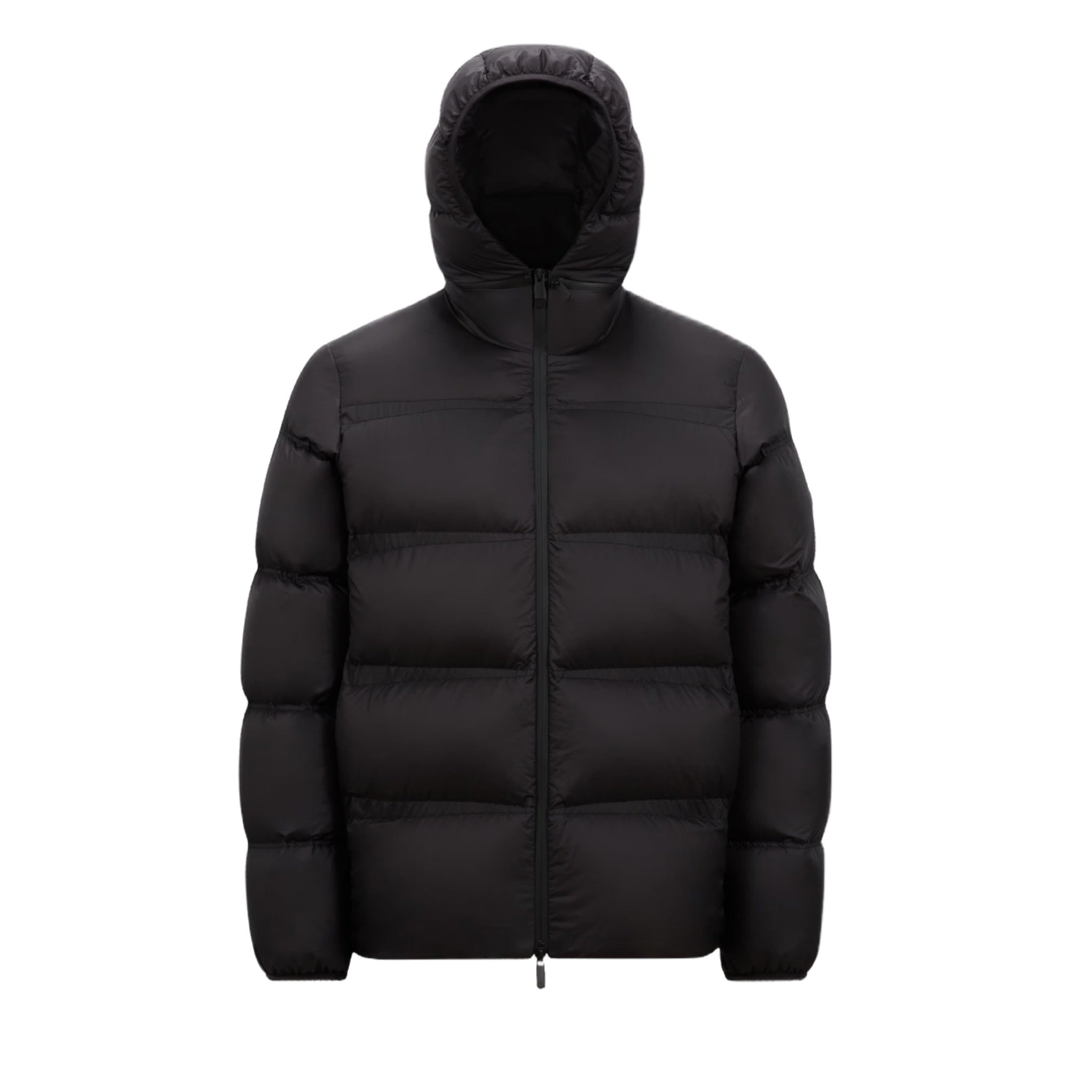 MONCLER MASAC HOODED SHORT DOWN JACKET BLACK