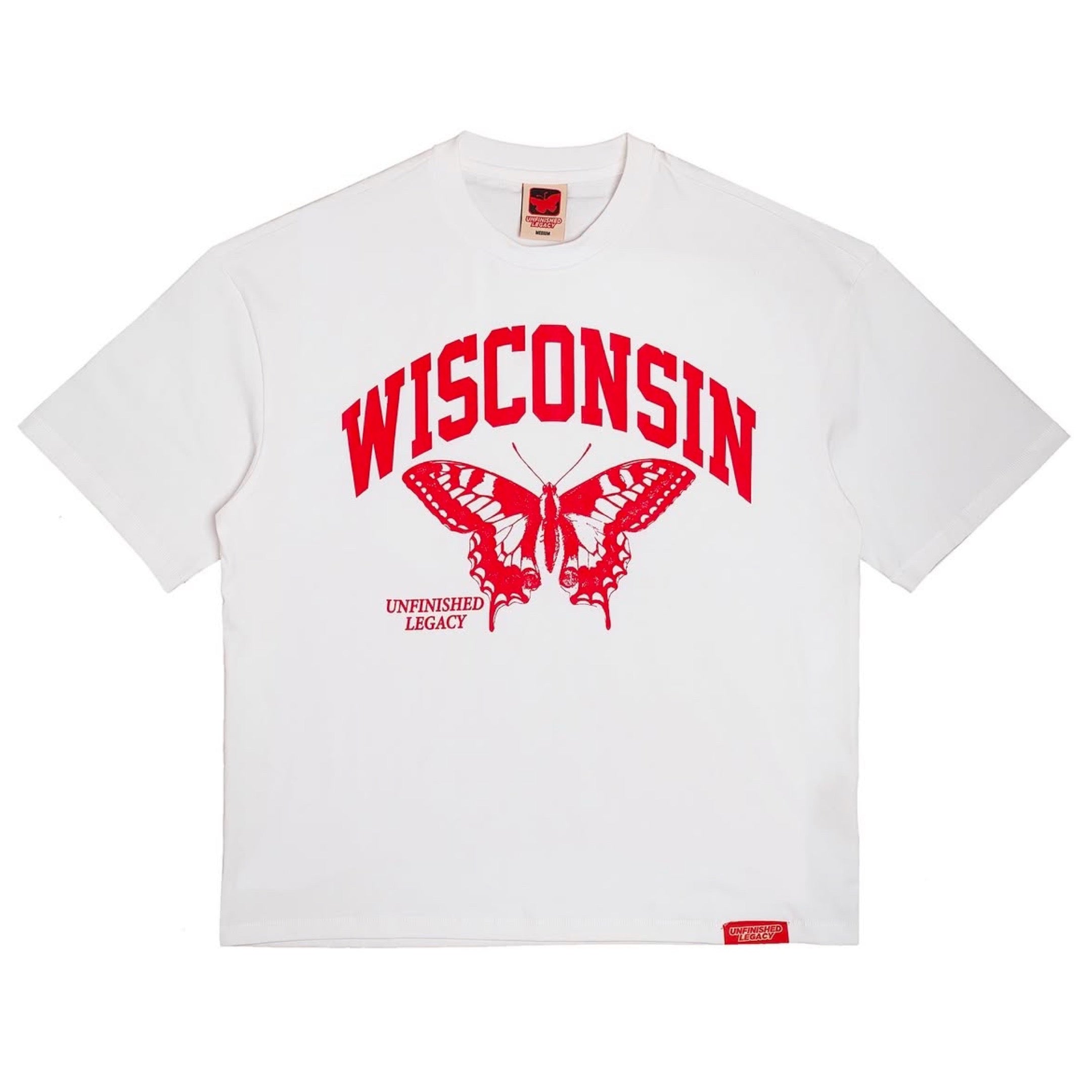 UNFINISHED LEGACY WISCONSIN WHITE TEE