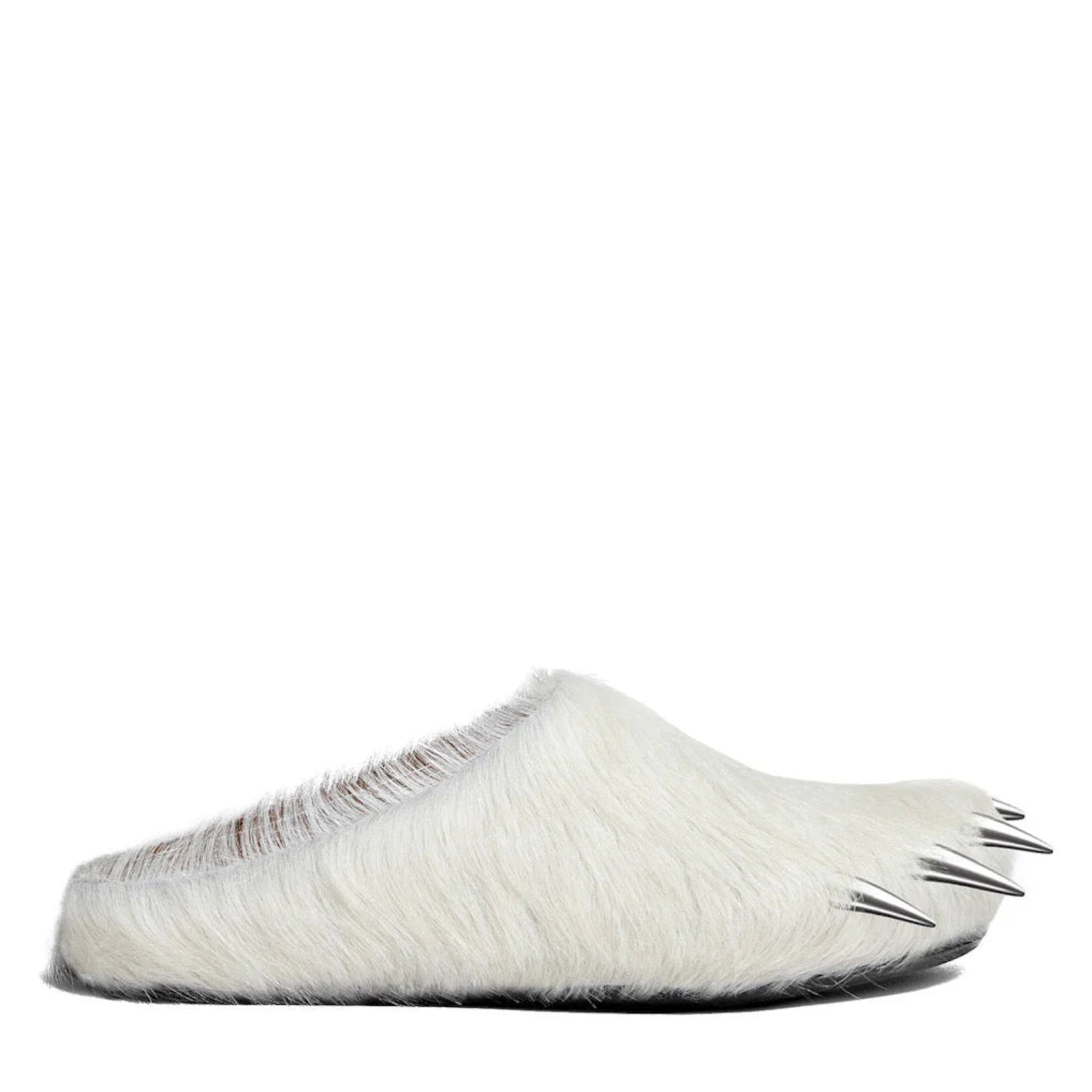 BRAVEST STUDIOS WHITE MULE SLIPPERS