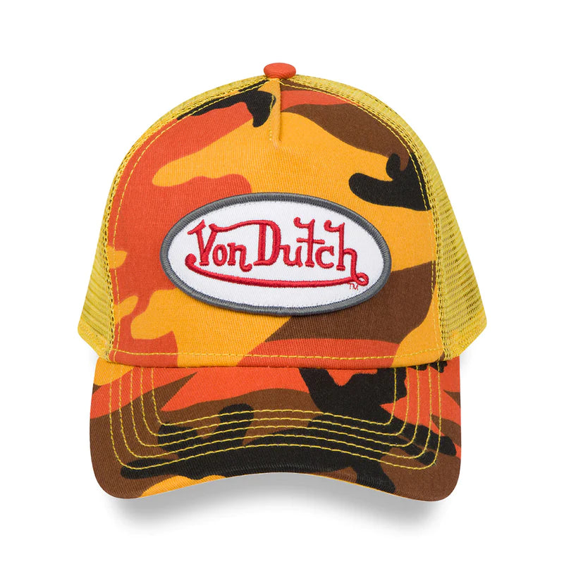 VON DUTCH ORANGE YELLOW CAMO TRUCKER